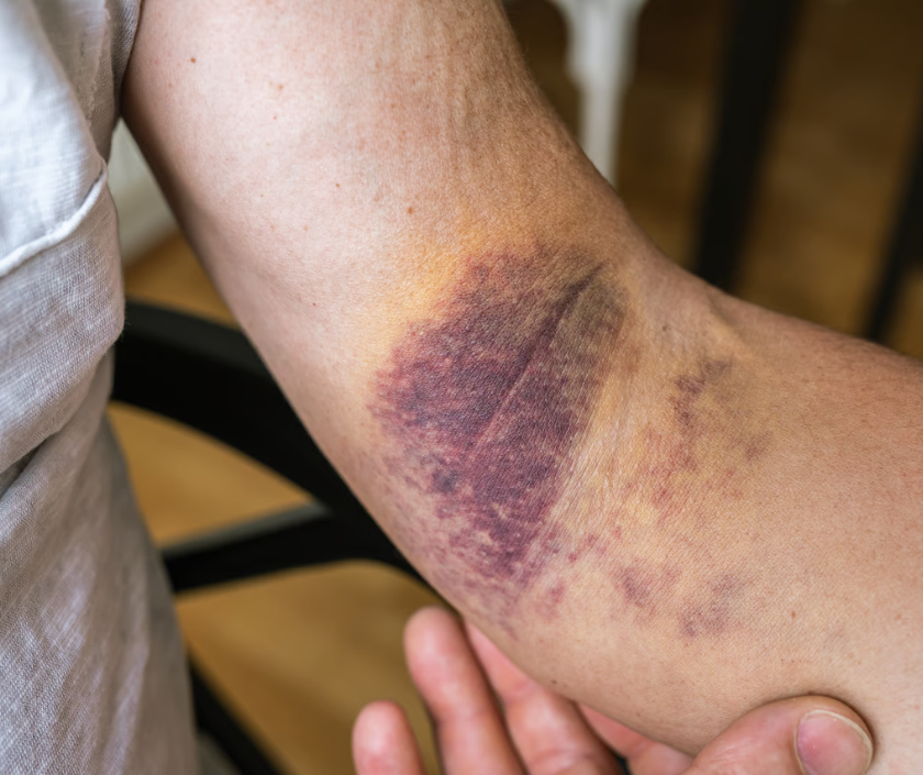 Lichen planus - purple flat-topped itchy bumps and rash on the wrists and ankles