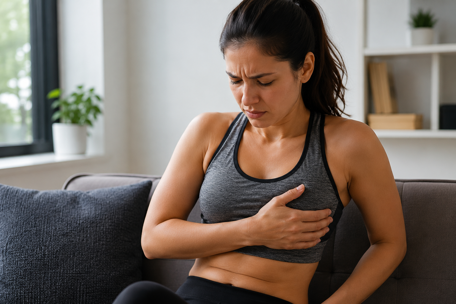 breast pain after exercise