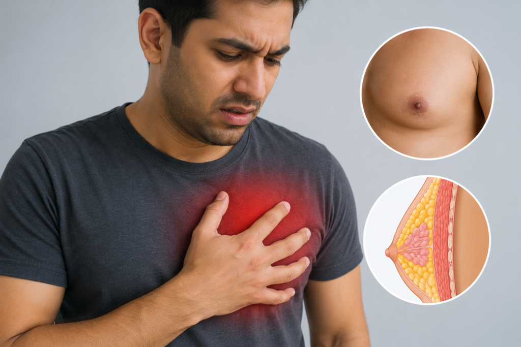 chest burning feeling male