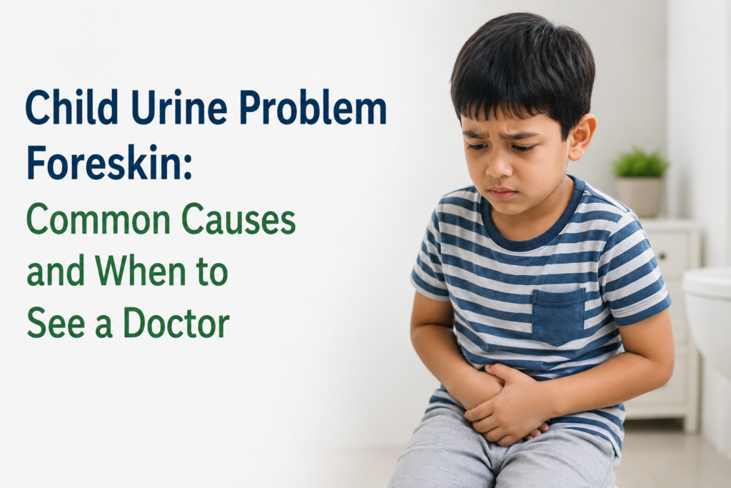 child urine problem foreskin