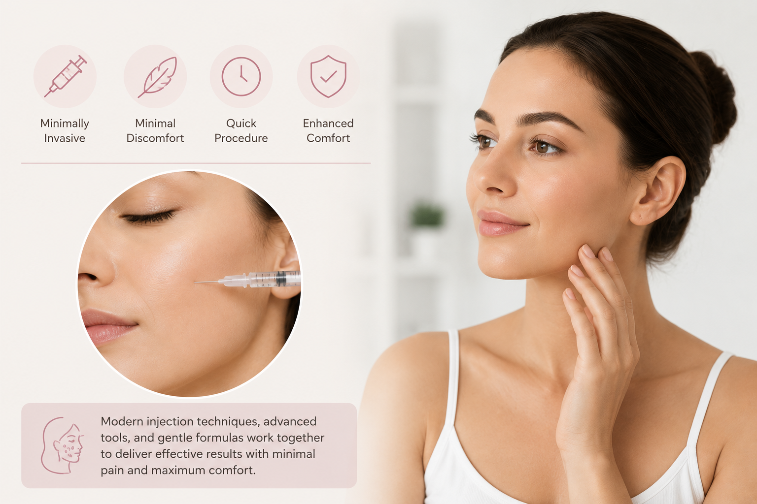 minimal pain skin injection