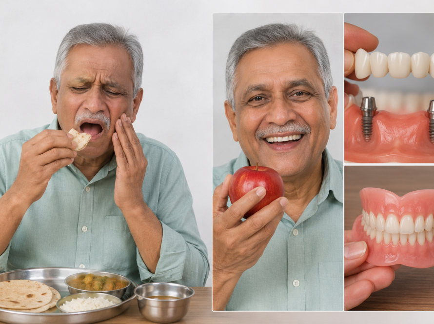 દાંત વગર જમવામાં તકલીફ