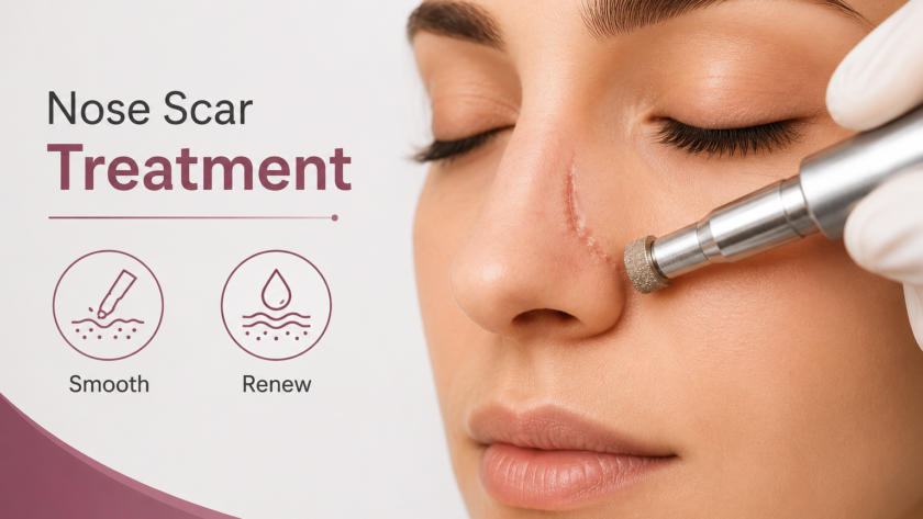 Nose Scar Dermabrasion with Collagen Treatment