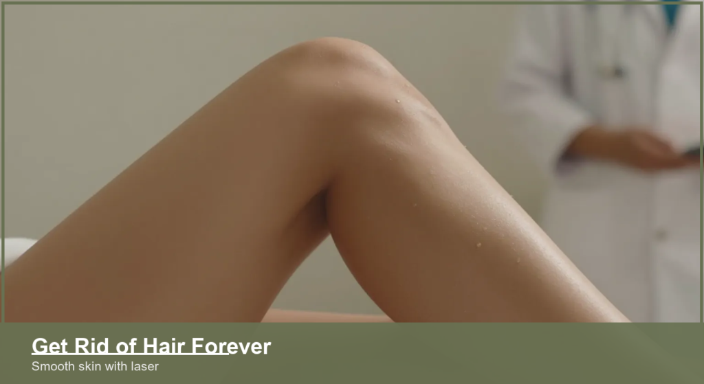 Close view of smooth hair free Indian skin on the leg after laser hair removal treatment