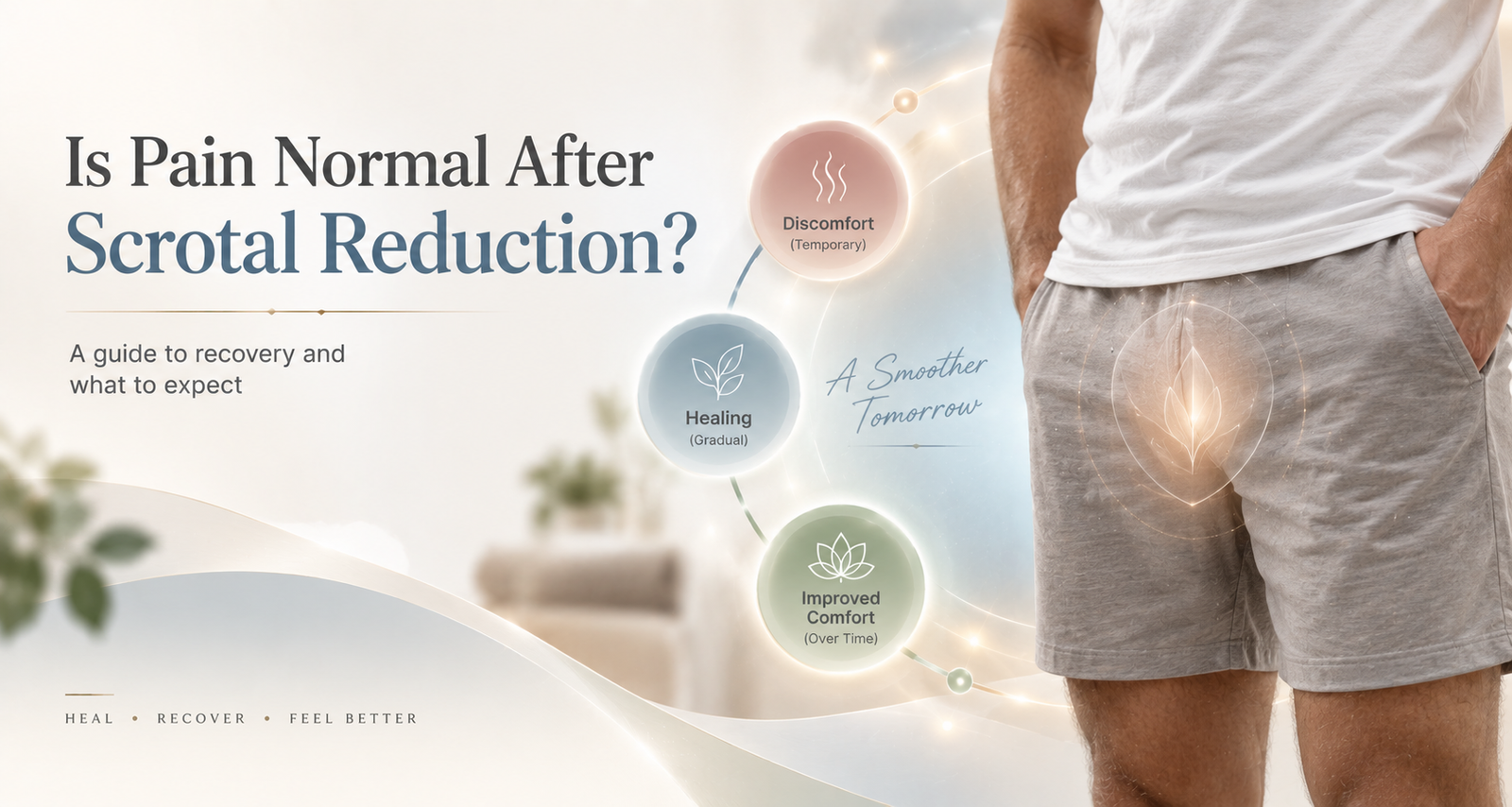 pain after scrotal reduction