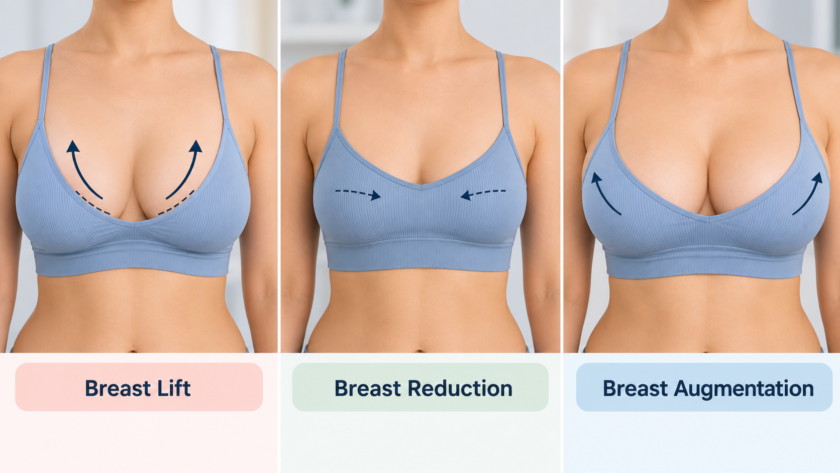 breast lift vs breast augmentation