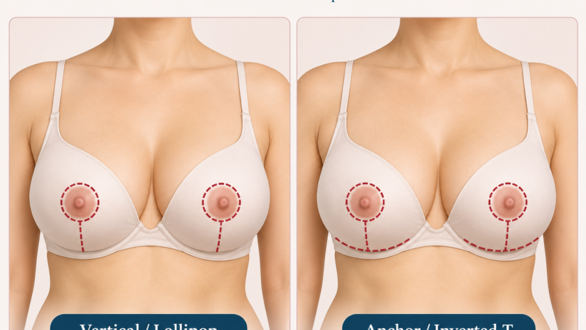 breast reduction scars