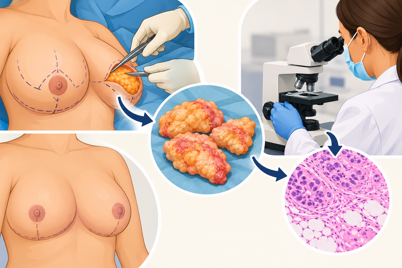 breast tissue testing after reduction