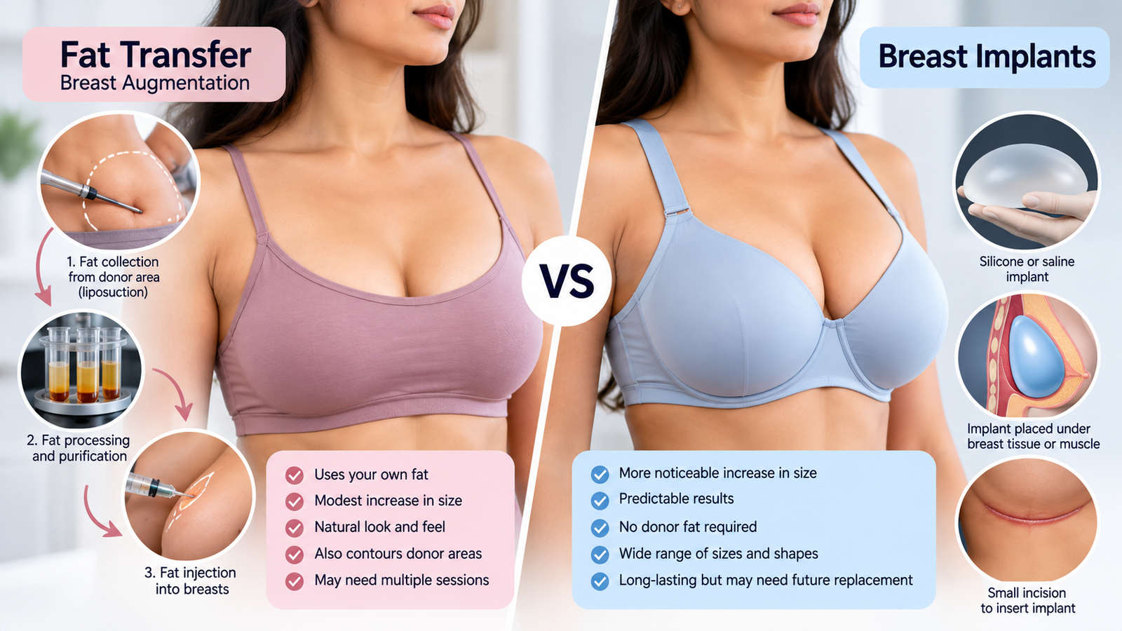 fat transfer vs breast implants