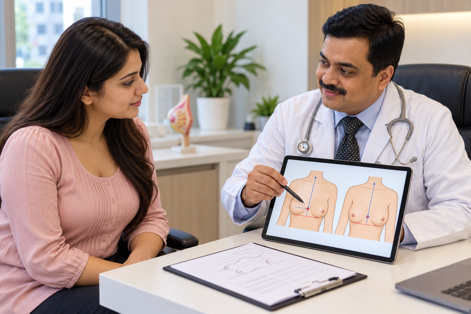 how much breast asymmetry is normal
