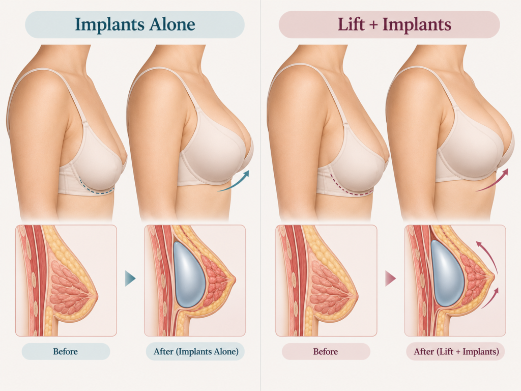 implants for sagging breasts